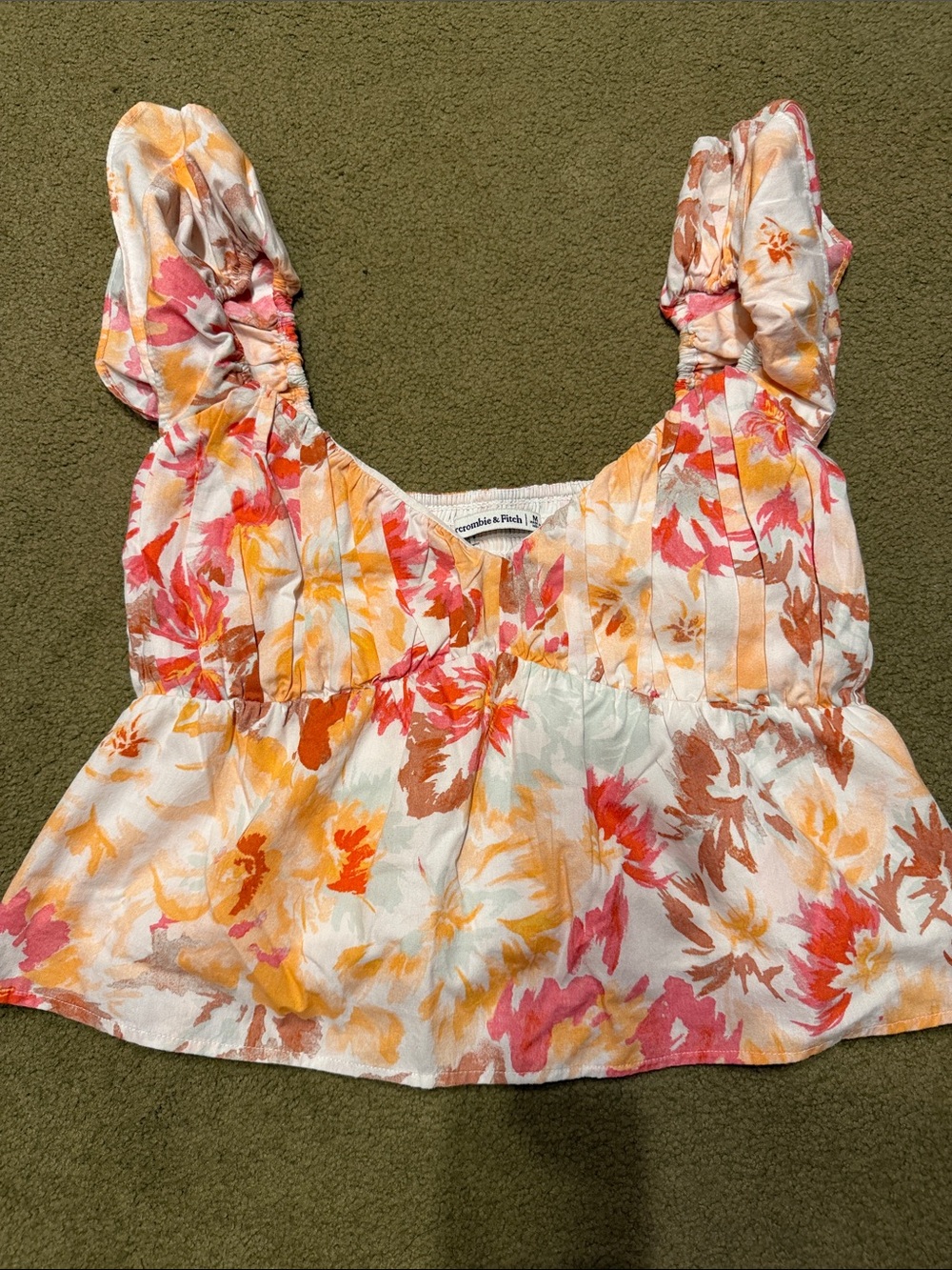 Abercrombie Ruffle Poplin Top